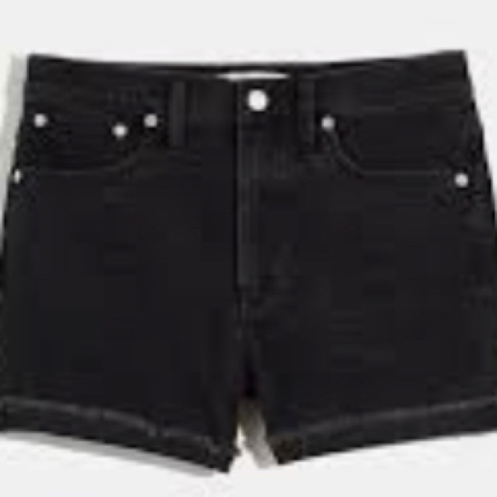 Black Jean-like Shorts